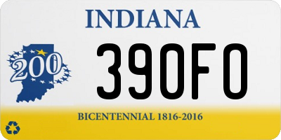 IN license plate 390FO