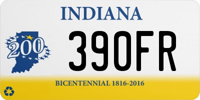 IN license plate 390FR