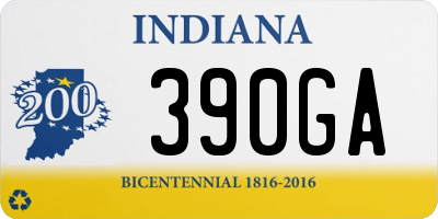 IN license plate 390GA