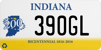 IN license plate 390GL