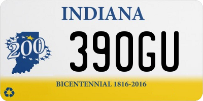 IN license plate 390GU