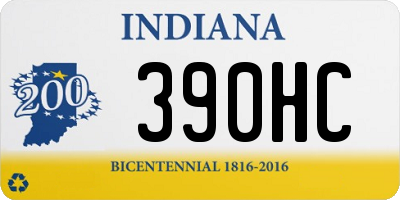 IN license plate 390HC