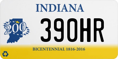 IN license plate 390HR