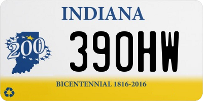 IN license plate 390HW