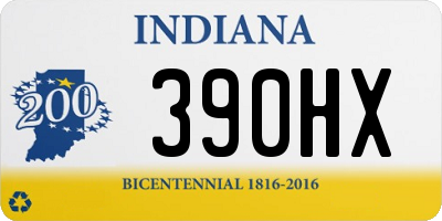 IN license plate 390HX