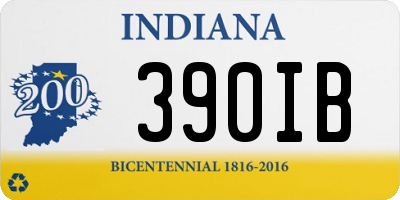 IN license plate 390IB