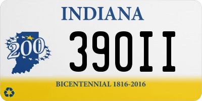 IN license plate 390II