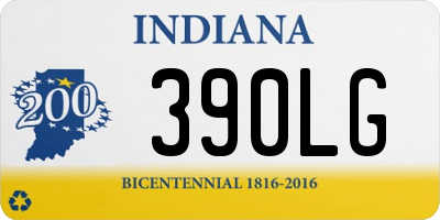IN license plate 390LG