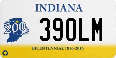 IN license plate 390LM