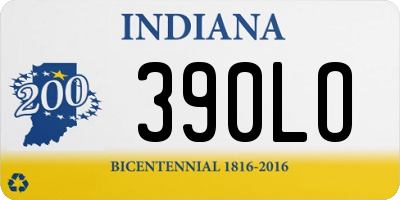 IN license plate 390LO