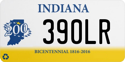 IN license plate 390LR