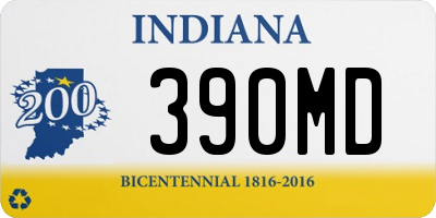 IN license plate 390MD