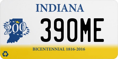 IN license plate 390ME