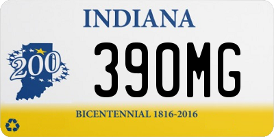 IN license plate 390MG