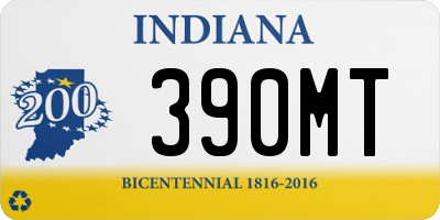 IN license plate 390MT