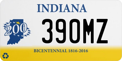 IN license plate 390MZ