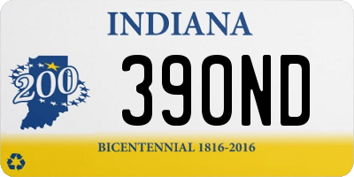 IN license plate 390ND