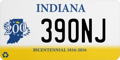 IN license plate 390NJ