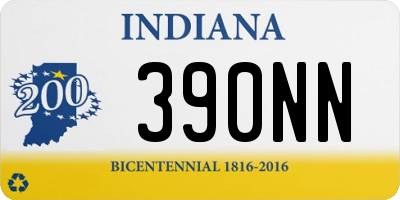 IN license plate 390NN