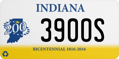 IN license plate 390OS