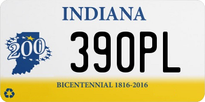 IN license plate 390PL