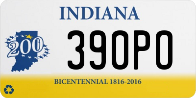 IN license plate 390PO