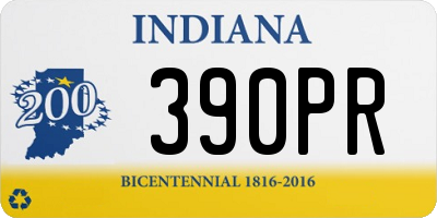 IN license plate 390PR