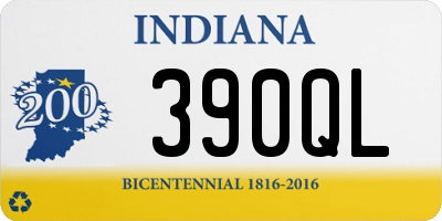 IN license plate 390QL