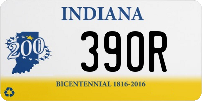 IN license plate 390R