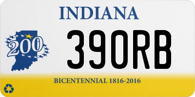 IN license plate 390RB