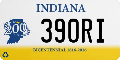 IN license plate 390RI