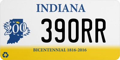 IN license plate 390RR