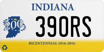 IN license plate 390RS