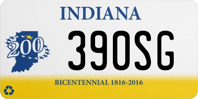 IN license plate 390SG