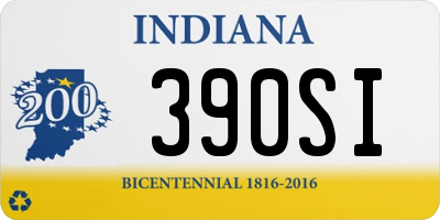 IN license plate 390SI