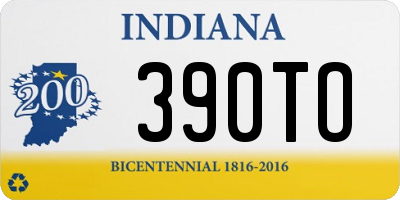 IN license plate 390TO