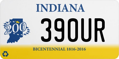 IN license plate 390UR