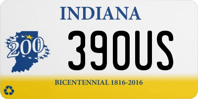 IN license plate 390US