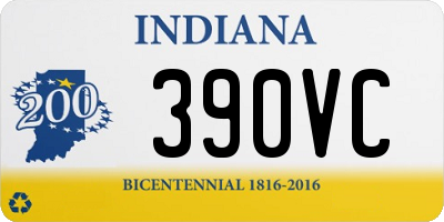 IN license plate 390VC