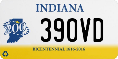 IN license plate 390VD