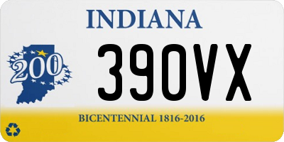 IN license plate 390VX