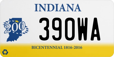 IN license plate 390WA