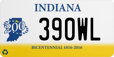 IN license plate 390WL