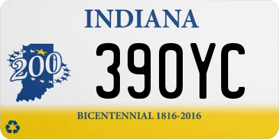 IN license plate 390YC