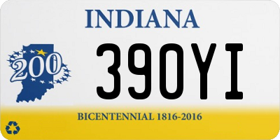 IN license plate 390YI