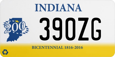 IN license plate 390ZG