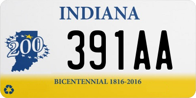 IN license plate 391AA