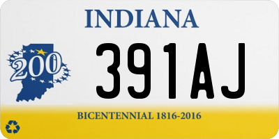 IN license plate 391AJ