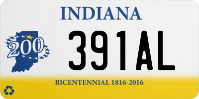 IN license plate 391AL