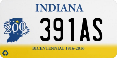 IN license plate 391AS